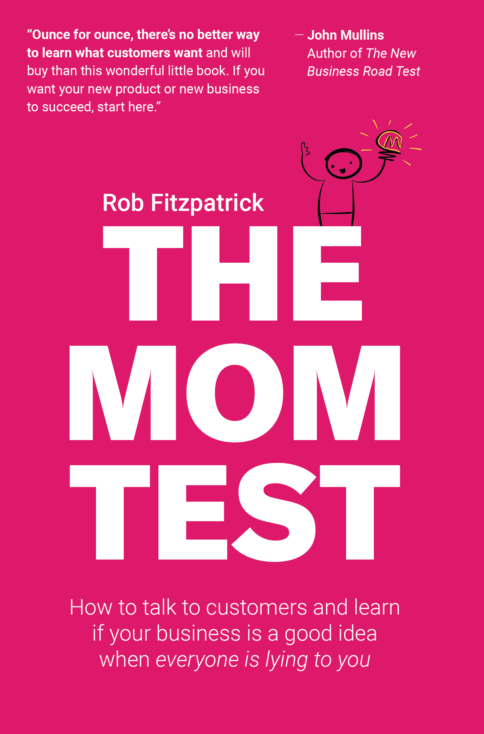 The Mom Test 책 표지 — Rob Fitzpatrick