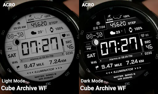 ACRO Cube Archive watchface Google Play 공개 화면 2