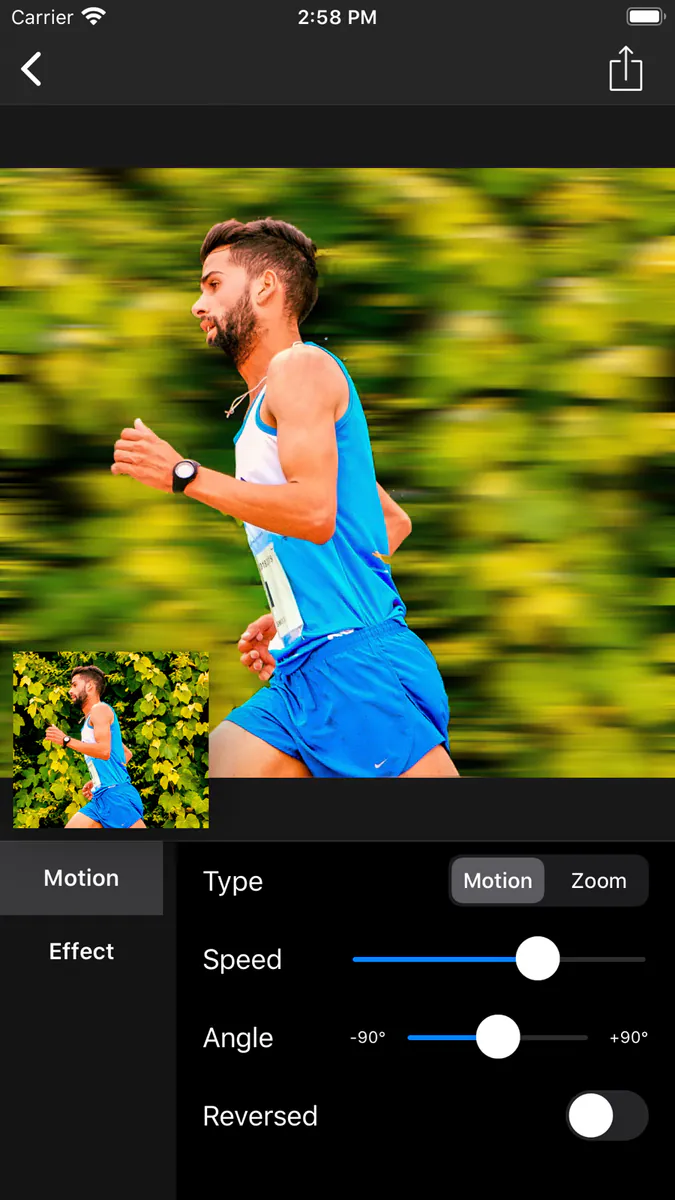 Motion Blur : 모션 블러 - 패닝 사진 App Store 공개 화면 4