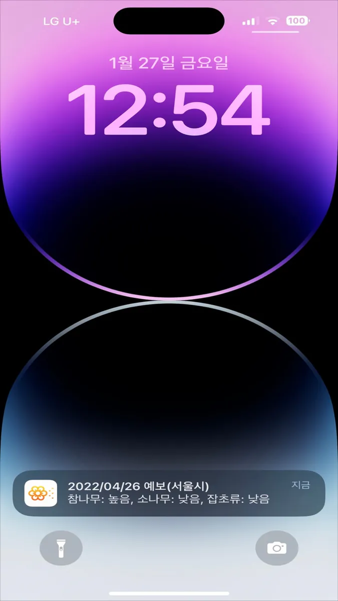 꽃가루알림 App Store 공개 화면 5