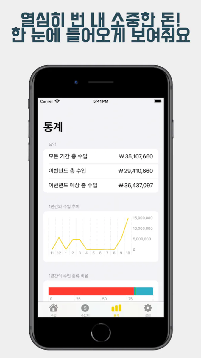 수입 관리냥 App Store 공개 화면 3