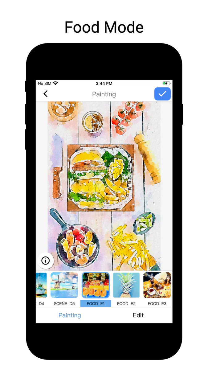 Qnipaint: 수채화 효과 및 필터 App Store 공개 화면 4