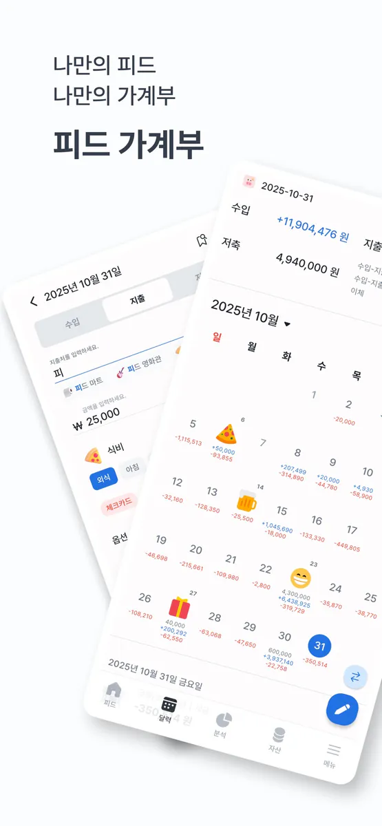피드 가계부 Pro App Store 공개 화면 1