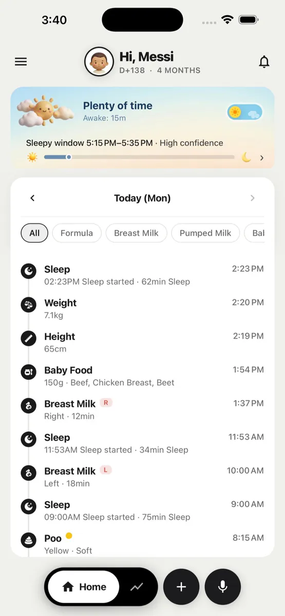 BENET · 육아 기록 다이어리 App Store 공개 화면 1
