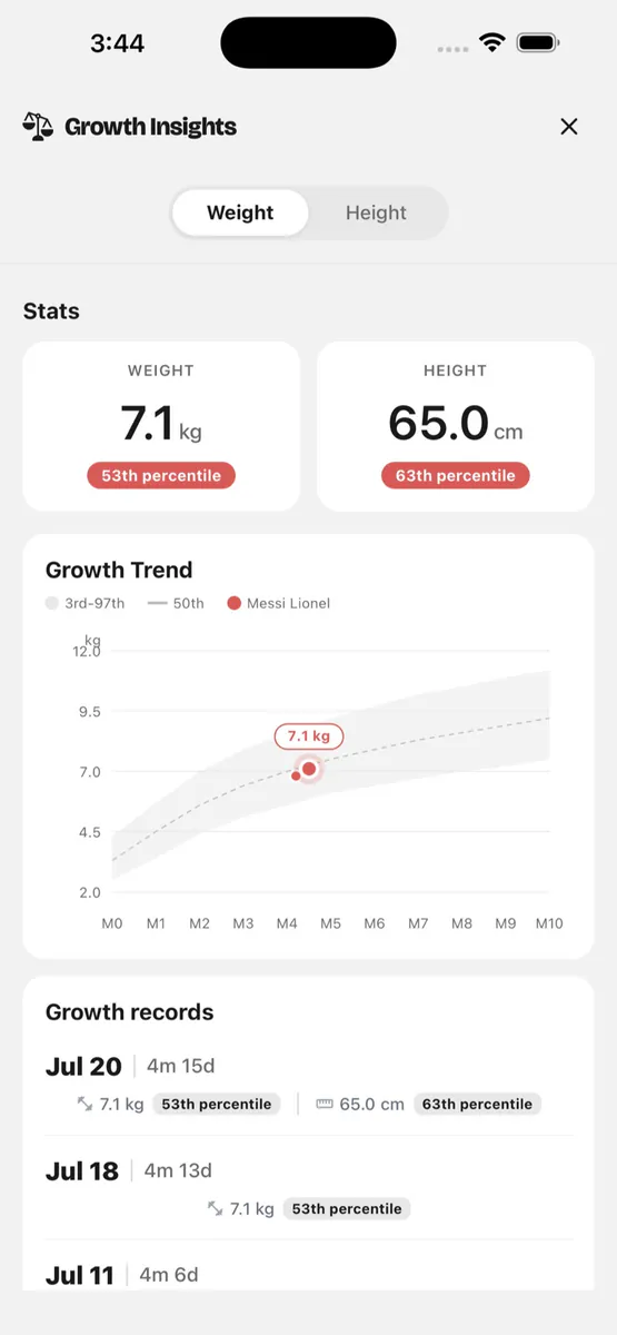 BENET · 육아 기록 다이어리 App Store 공개 화면 5