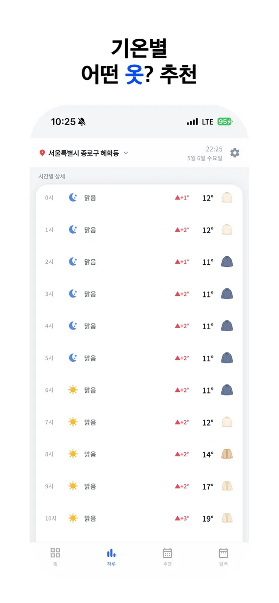 날씨픽 - 한눈에 오늘 날씨 App Store 공개 화면 4