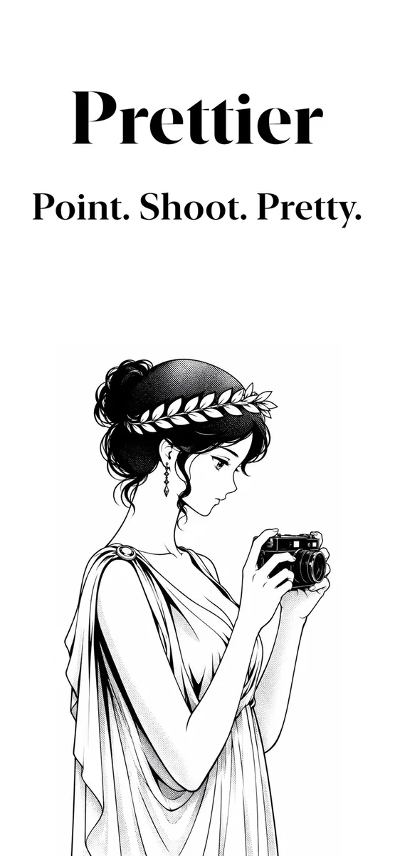 Prettier - 더 예쁘게 찍히는 카메라 App Store 공개 화면 1