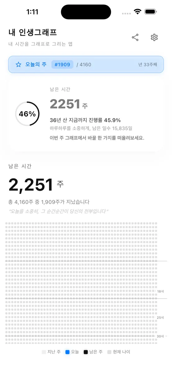 내 인생그래프 App Store 공개 화면 1