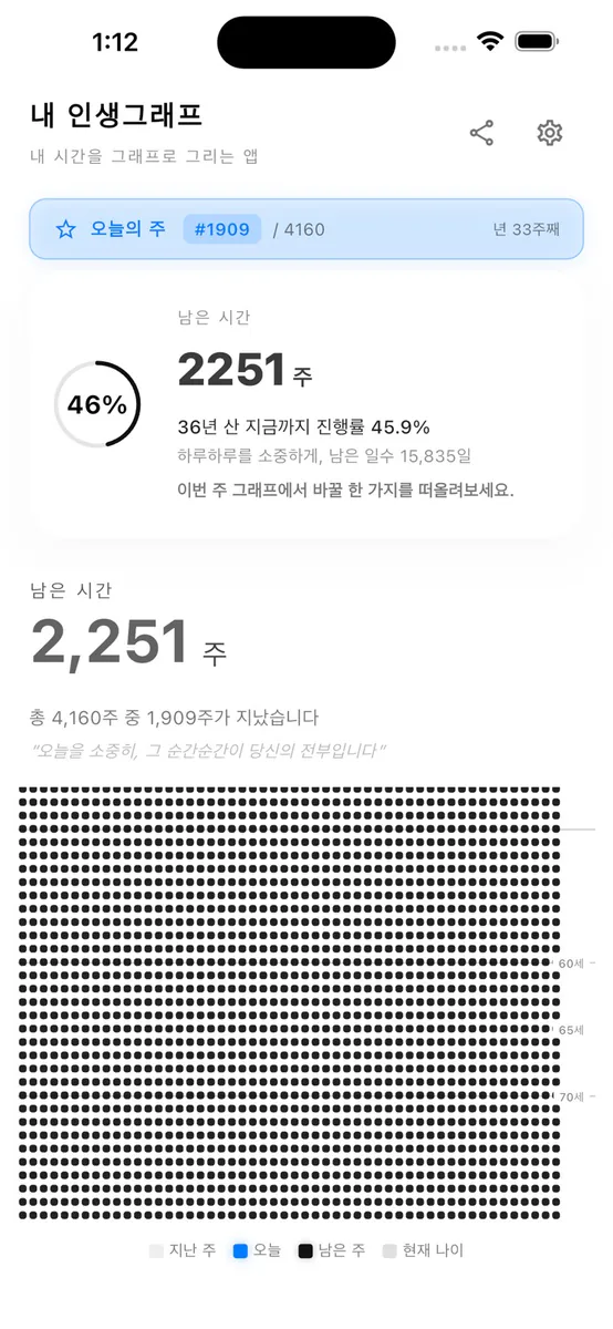 내 인생그래프 App Store 공개 화면 2