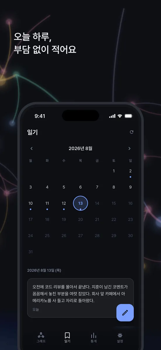 Umwelt: 움벨트 - 일기 키워드 그래프 App Store 공개 화면 5