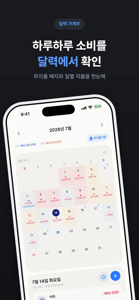 머니차곡 : 똑똑한 가계부 App Store 공개 화면 3