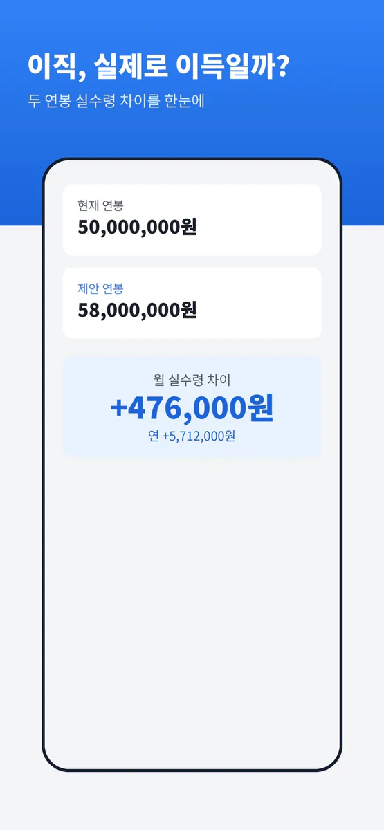 연봉 실수령액 계산기 - 월급 세금 App Store 공개 화면 2