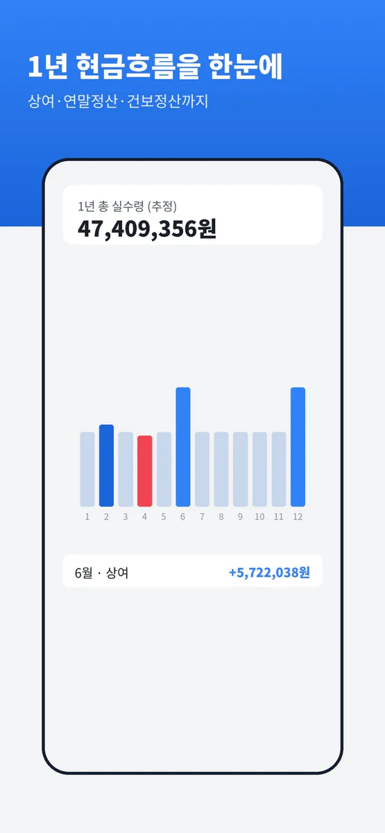 연봉 실수령액 계산기 - 월급 세금 App Store 공개 화면 3