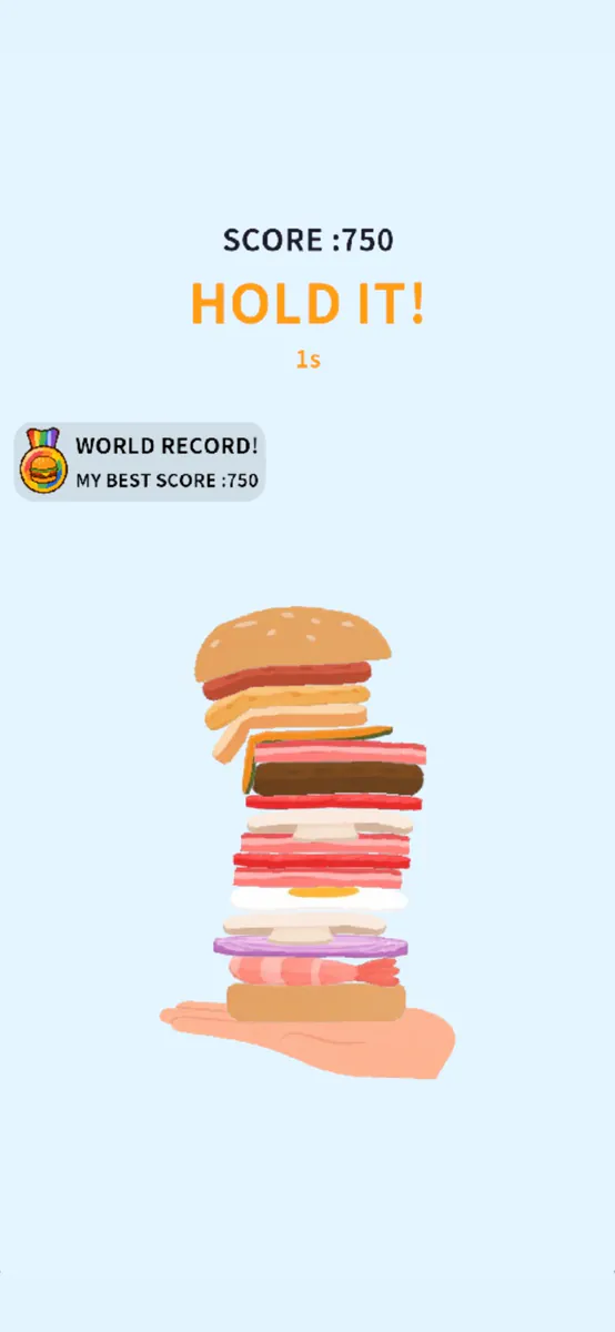 한 장만 더: 음식 쌓기 App Store 공개 화면 5