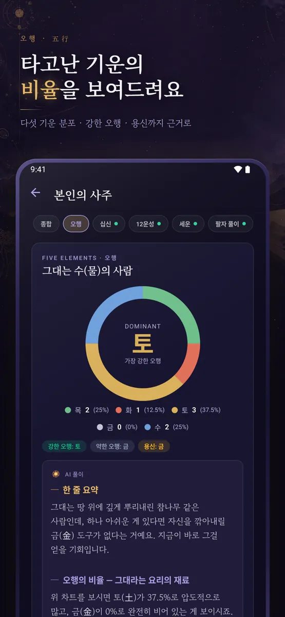 묘한문 만세력 - 사주 명식 계산 App Store 공개 화면 3