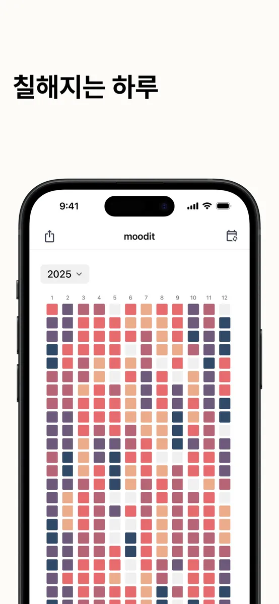 moodit: 무드 트래커 & 일기장 App Store 공개 화면 3