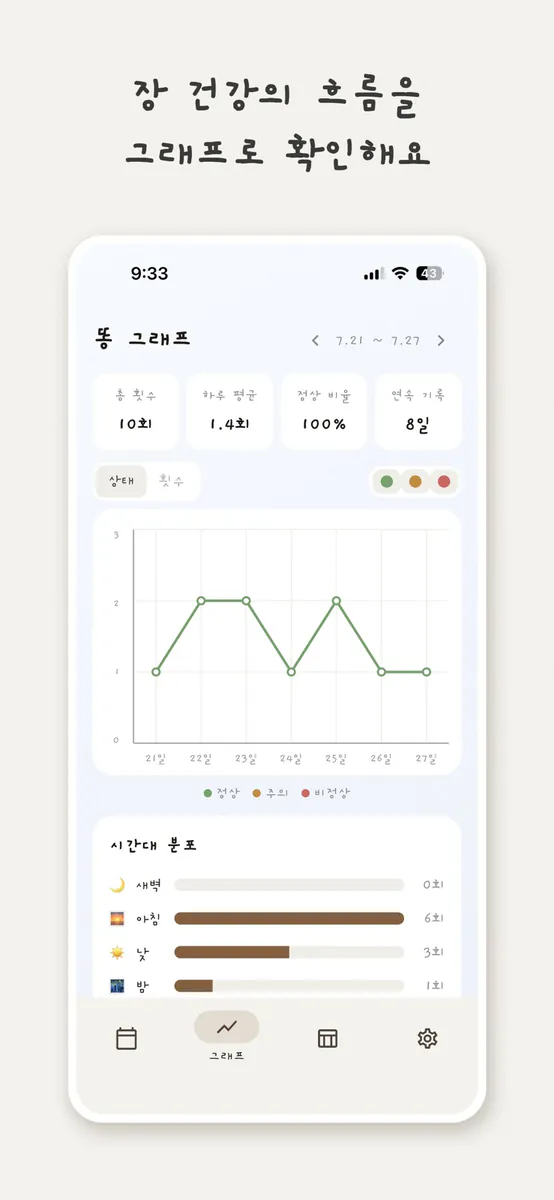 똥달 - 똥 기록 캘린더 App Store 공개 화면 2