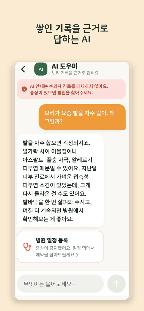 멍데이 - AI 반려견 통합 케어 App Store 공개 화면 5
