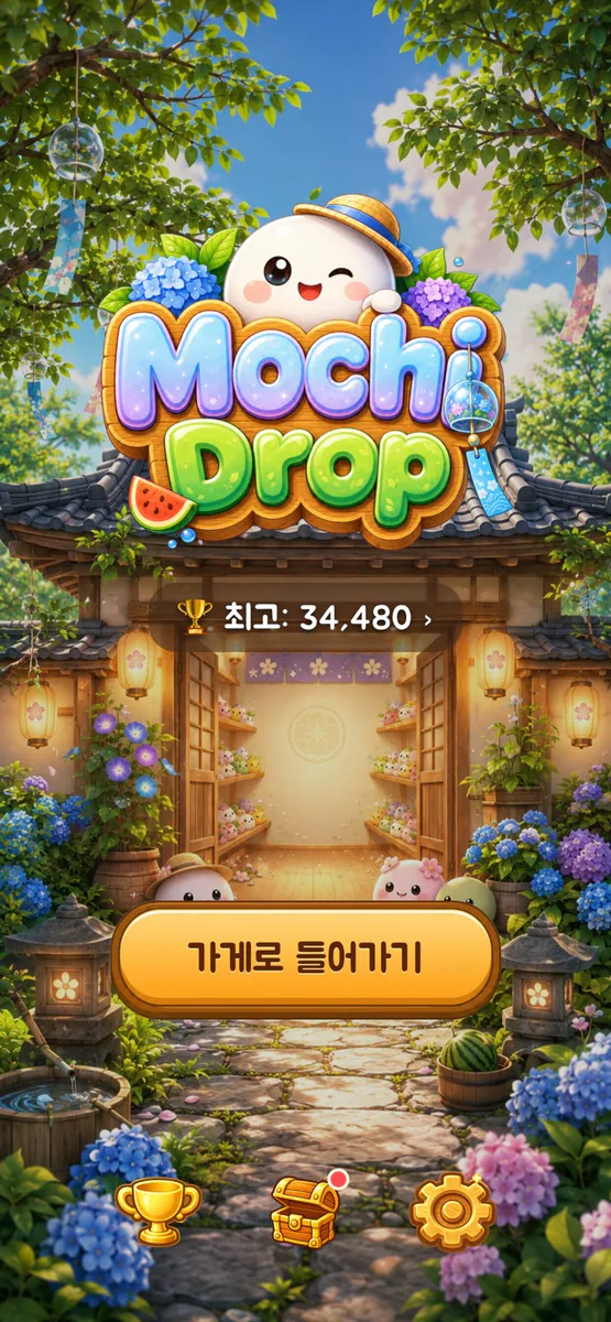 모찌드랍: 말랑말랑 합치기 App Store 공개 화면 1