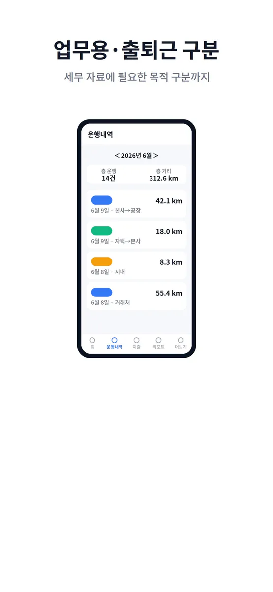 드라이브스토리 - 법인차량 운행기록 App Store 공개 화면 3
