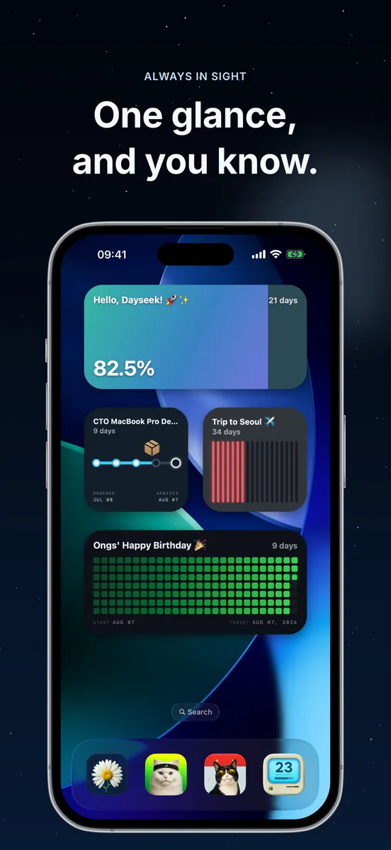 Dayseek - 디데이 카운트다운 위젯 App Store 공개 화면 2