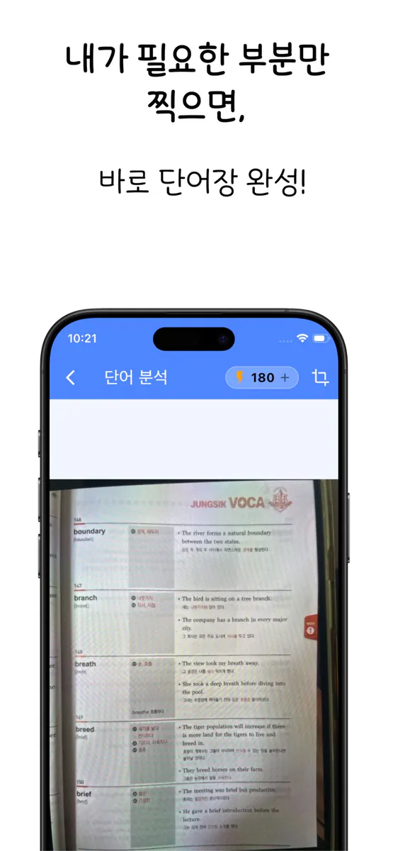 단어짱 - 찍으면 완성되는 나만의 단어장 App Store 공개 화면 2