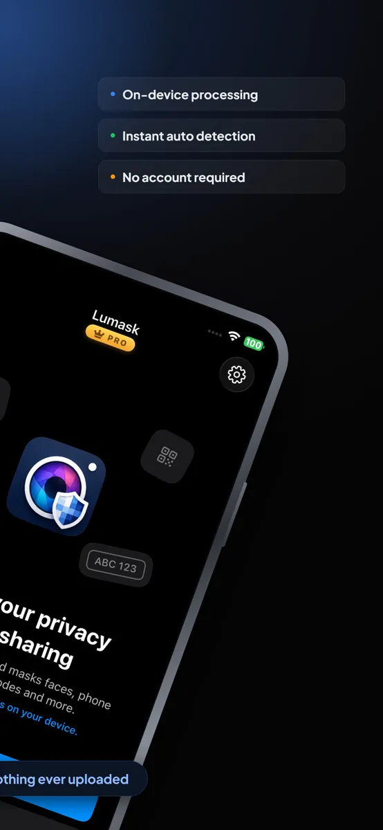 Lumask - 사진 프라이버시 App Store 공개 화면 2