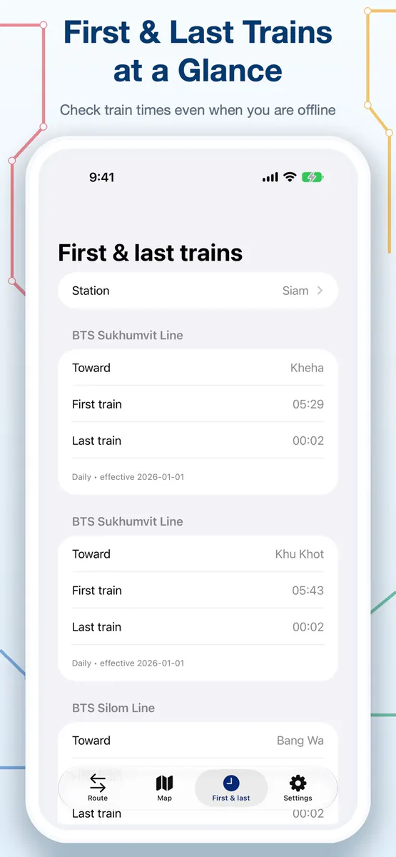 Bangkok BTS MRT Offline App Store 공개 화면 5