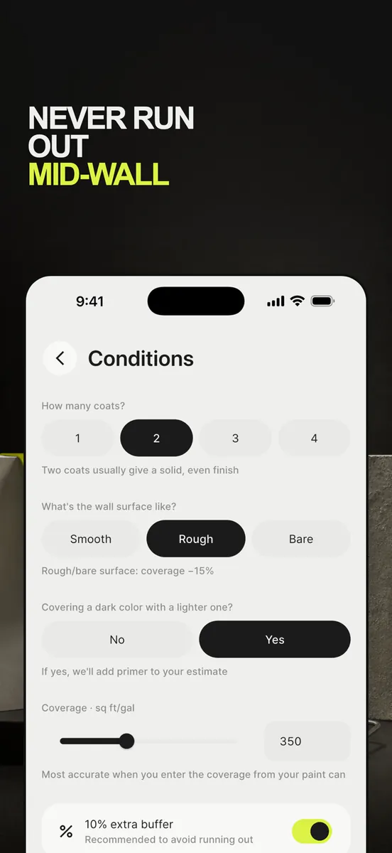Coatly: Paint Calculator App Store 공개 화면 2