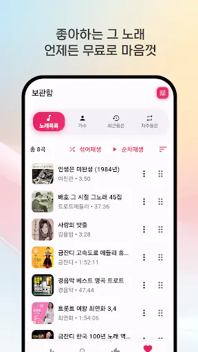 굿 트로트 - 최신 트로트와 7080 노래 모음집 Google Play 공개 화면 3