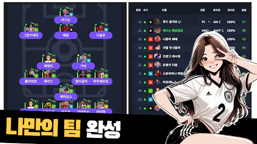 사커스타매니저 - 보급형 풋볼매니저 악마의 축구게임 Google Play 공개 화면 2