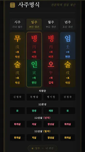 사주, 운세, 타로, 만세력, 궁합, 상담 - 운빨 Google Play 공개 화면 2