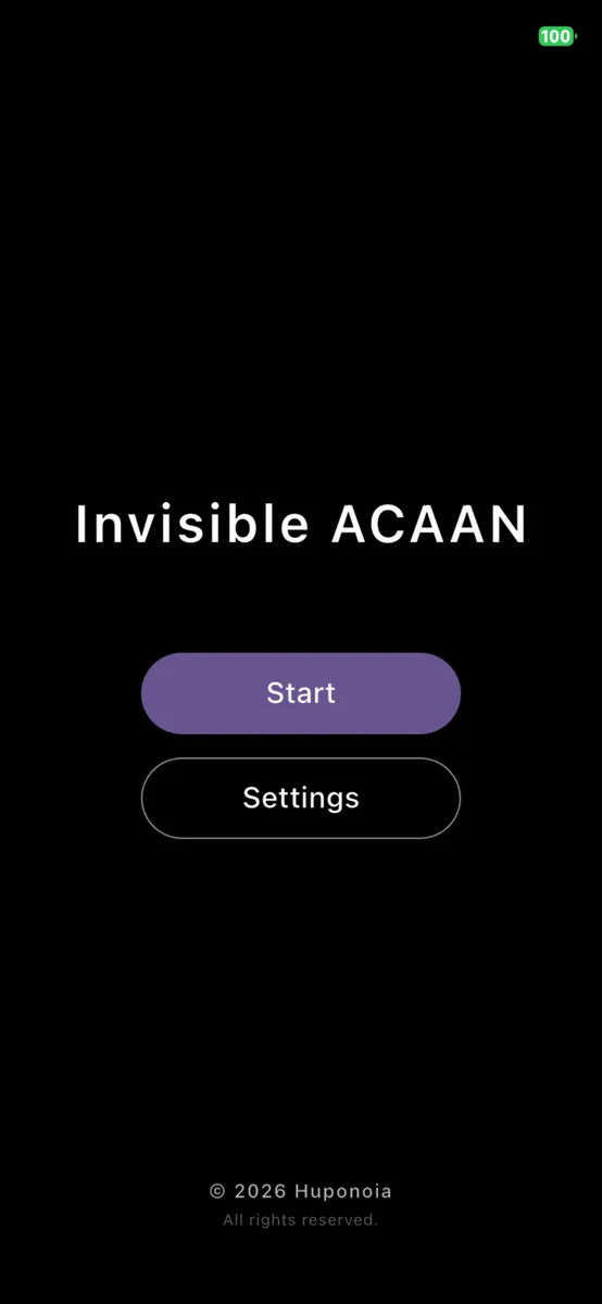 Invisible ACAAN App Store 공개 화면 1