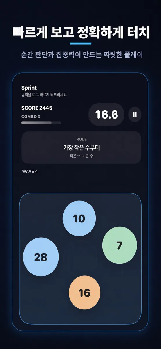 숫자 순서 퍼즐 NumberOrder App Store 공개 화면 3