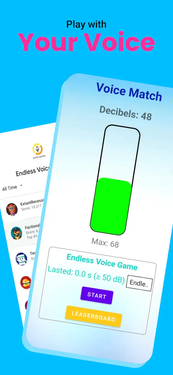 Voice Match - Play with Voice! App Store 공개 화면 1